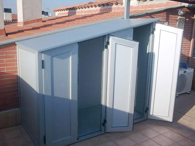 Armario exterior de aluminio a medida»Aluart Ventanas S.L.L.