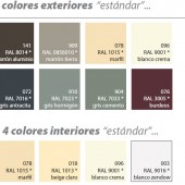 Colores estandar exterior
